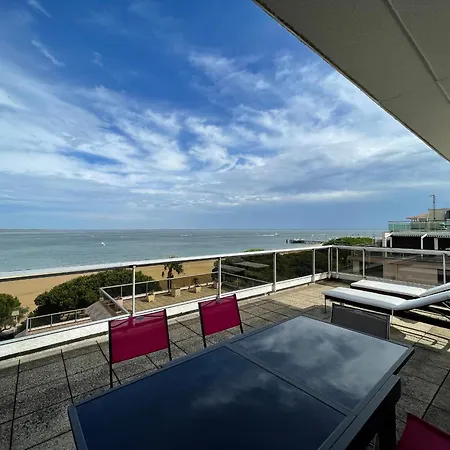 Appartement 4 Au Dernier Etage Avec Immense Terrasse Face Au Bassin A - Fr-1-420-122 Arcachon